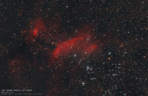 2023-08-18 – IC 4628 – Prawn Nebula
